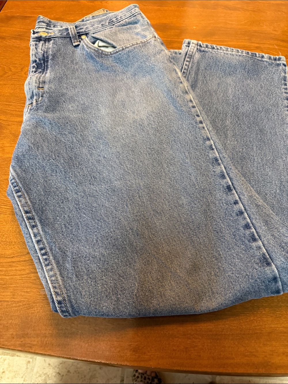Wrangler Light Blue Denim Jeans with Back Pocket